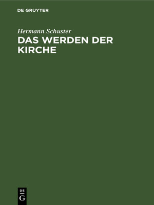 cover image of Das Werden der Kirche